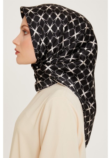 Monogram Desenli Sura Saf İpek Eşarp 9207D 01 04 modelleri