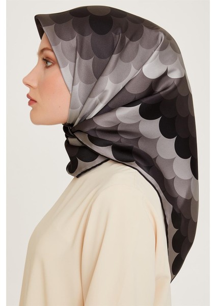 Geometrik Desenli Sura Saf İpek Eşarp 9212D 81