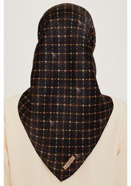 Soyut Desenli Twill Saf İpek Eşarp 9259D 01 09 fırsatları