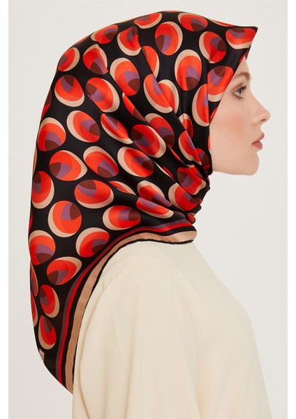 Geometrik Desenli Twill Saf İpek Eşarp 9219D 09 fiyatları