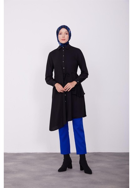 Beli Tünelli Asimetrik Tunik 23K4707 Siyah fiyatları