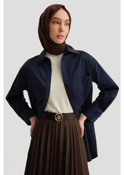 Varak Baskılı Tunik 25Y4601 Lacivert modelleri