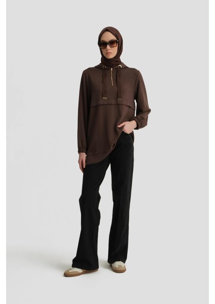 Tunik 24KH4229 Kahverengi modelleri