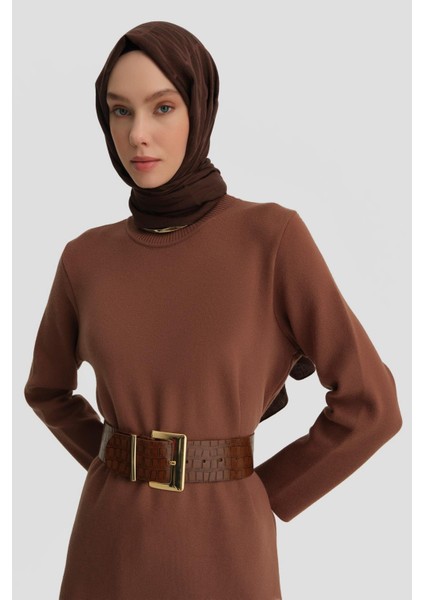 Pantolonlu Triko Takım 24KD4219 Acı Kahve modelleri