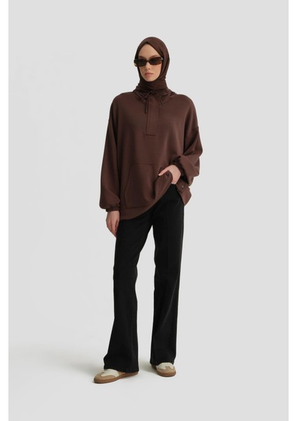 Tunik 24KH4227 Kahverengi modelleri