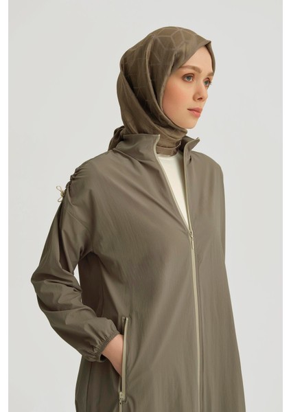 Beli ve Bilekli Lastikli Boydan Fermuarlı Ikili Takım Haki 24YT616 fiyatları