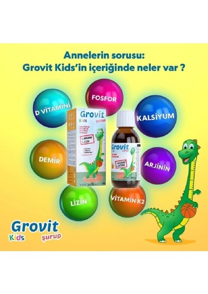 Grovit Kids Multivitamin Şurup 150 ml 2 Adet