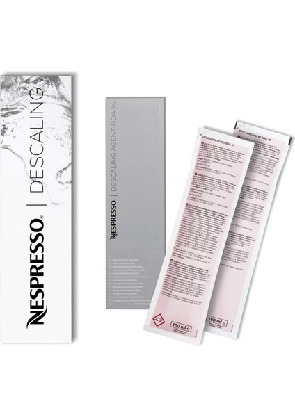 Kireç Çözme Seti (Kahve Makineleri İçin) Descaling Kit Nespresso Kireç Çözücü Seti 2X100 ml