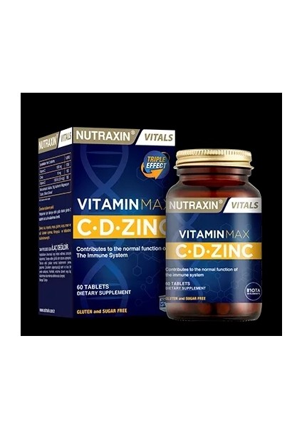 Vitamin Max C D Çinko 60 Tablet