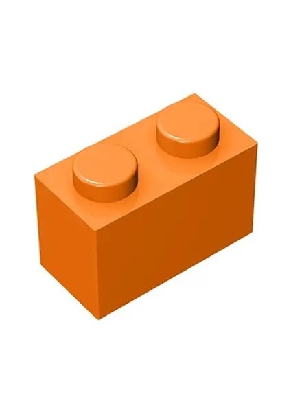 Lot 3004 Kalın 1x2 Nokta Tuğla Teknik Binalar Bloklar Uyumlu Eğitim Yaratıcı Dıy Moc Turuncu/beden 10 Pcs (Yurt Dışından)