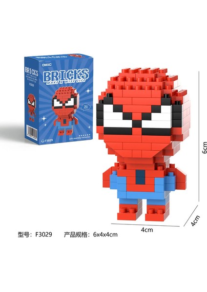 Disney Marvel Efsaneleri Lega Deadpool Örümcek Adam Yapı Taşları Demir Adam Karikatür Karakter Yapı Blonu Sakolu F3029A/BOYUT Kutu Yok (Yurt Dışından)