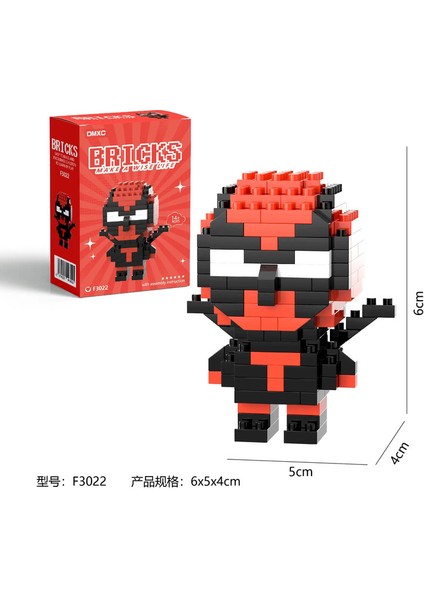 Disney Marvel Efsaneleri Lega Deadpool Örümcek Adam Yapı Taşları Demir Adam Karikatür Karakter Yapı Taş ı F3022A/BOYUT Kutu Yok (Yurt Dışından)
