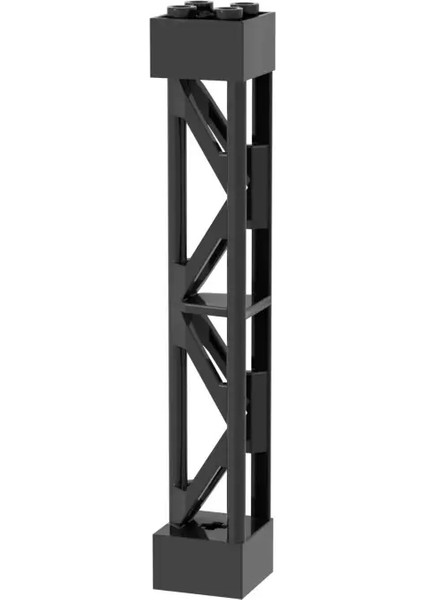 58827 Yapı Taşı Tuğla Klasik Destek 2 x 2 x 10 Kirder Üçgen Dikey Tip 3 - 3 Mesajlar 2 Bölüm Siyah/boyut 3pcs (Yurt Dışından)