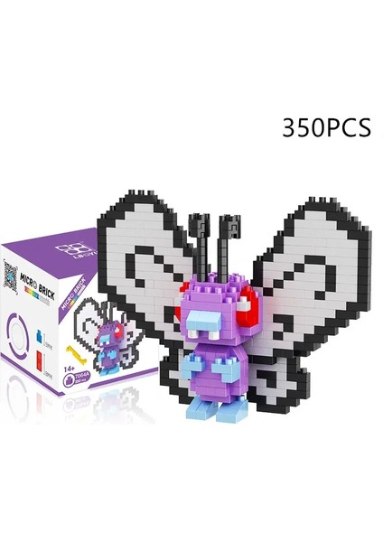 Bloklar Küçük Çizgi Film Mini Yapı Bloğu Pikachu Charizard Eevee Mewtwo Anime Montaj Eylemi Pokemon Model Bebek 7064/BEDEN Kutu Yok (Yurt Dışından)