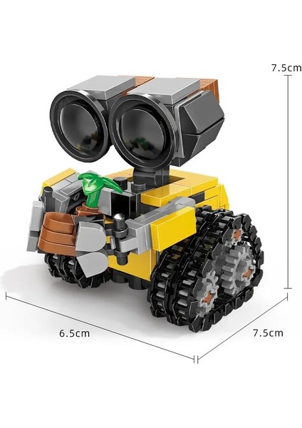 Sıcak Mini Wall-E Yapı Bloğu Kiti Moc Fikir Teknik Klasik Movel Model Yapı Taş Meclisi Oyuncak si Kutu Yok (Yurt Dışından)