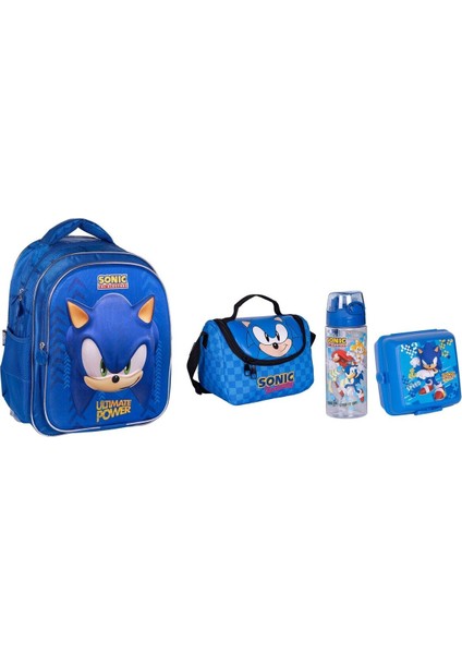 Sonic Okul Çantası Seti (4 Parça)