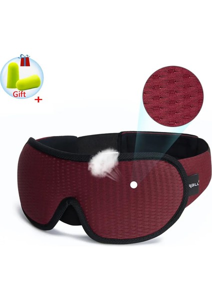 3D Uyku Maskesi Gözler Hafif Uyku Maskesi Engelle Seyahat Göz Farı Gözü Göz Maskesi Gece Nefes Alabilir Slaapmasker Kırmızı (Yurt Dışından)