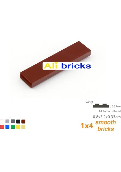 50PCS Dökme Yapı Taşları Ince Şekil Tuğlalar Pürüzsüz 1x4 Noktalar Eğitim Yaratıcı Boyutu 2431 Oyuncak Uyumlu 50 Pcs Kahverengi (Yurt Dışından)