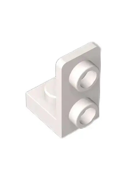 20PCS Moc Parçaları 73825 Braket 1 x 1 - 1 x 2 Ters Uyumlu Uyumlu Tuğlalar Diy Mble Yapı Taşları Parçacık Oyuncak Beyaz -20PCS (Yurt Dışından)