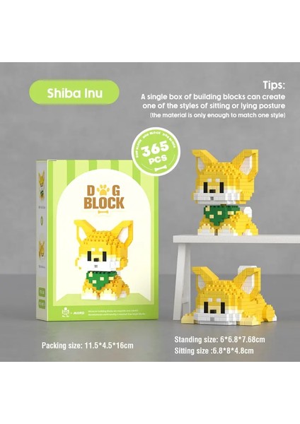 Mikro Parçacık Köpek Serisi Bulmaca Yapı Taşları Pet Tuğla Blokları Serisi Oyuncak Model i Ev Dekoru 365PCS (Yurt Dışından)