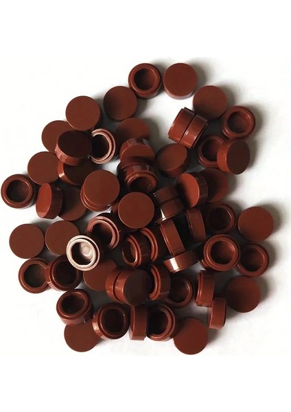 200PCS/LOT Karo 1x1 Yuvarlak Özel Tuğla Yapı Taşı Küçük Parçacık Dökme Tuğlalar Parçalar Diy Toy Kahverengi (Yurt Dışından)