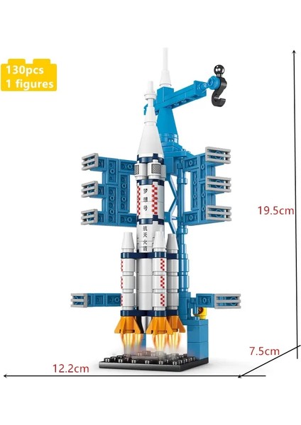 Moc Aerospeacees Manned Rocet Cant Laınt Merkezi Spacecrafts Havacılık Şehir Yapı Taşları Model Tuğla Kitleri Fikirler Setleri Kutu Yok 130 Pcs (Yurt Dışından)