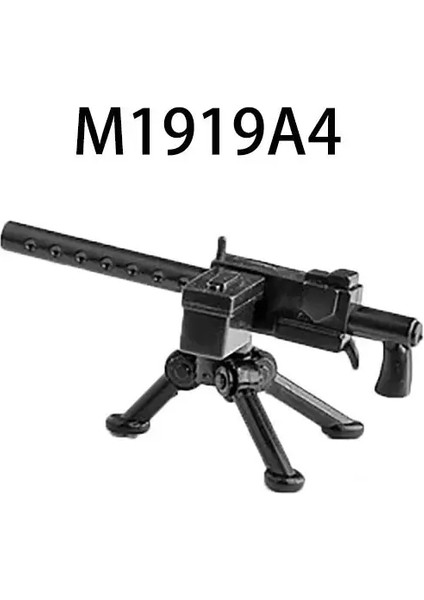 Askeri Ww2 Yapı Taşları Solider Figürleri Oyuncak i Kamufla Lar Lar Kum Torbaları Pelerin Ekipman Aksesuarları Mini Bricks M1919A4-1PC (Yurt Dışından)