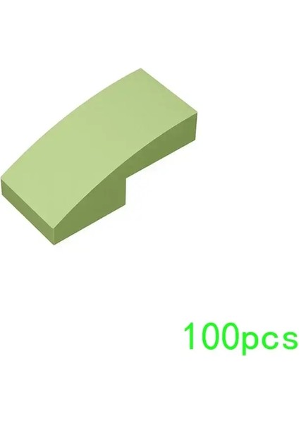 100P Parçacıkları Montajlar 11477 2x1 Kavisli Yüzey Yapı Taşları Tuğlalar Kiti Parça Yüksek Tecrübe Eğitim Oyuncak si M0207-10 (Yurt Dışından)