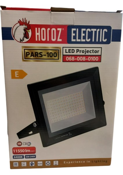 PARS-100 100 Watt 6400K Beyaz Işık SMD LED Projektör 100W