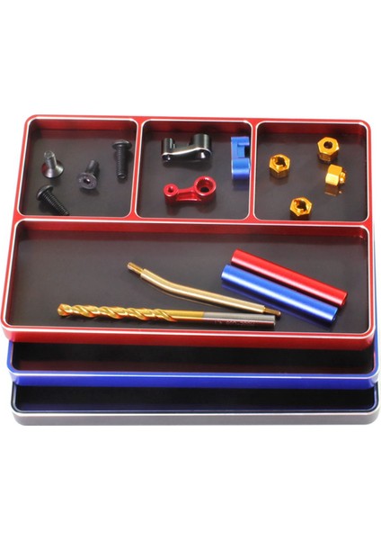 1/10 1/8 Rc Model Araba Metal Cnc Dört Izgara Basit Vida Disk Saklama Kutusu Metal Somun Vida Tepsisi, Mavi (Yurt Dışından) fırsatları