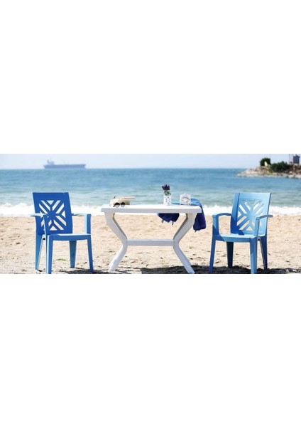 MT-GF240 Prima Roccia Plastik Kare Bahçe Balkon Masa 70 x 110 cm