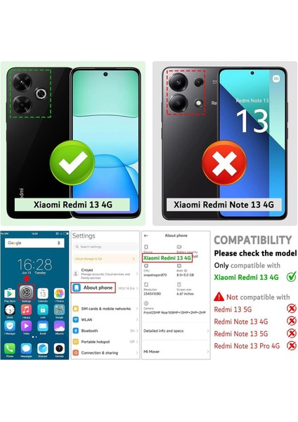 Xiaomi Redmi 13 4g Standlı ve Cüzdanlı Kılıf Mtl Aksesuar