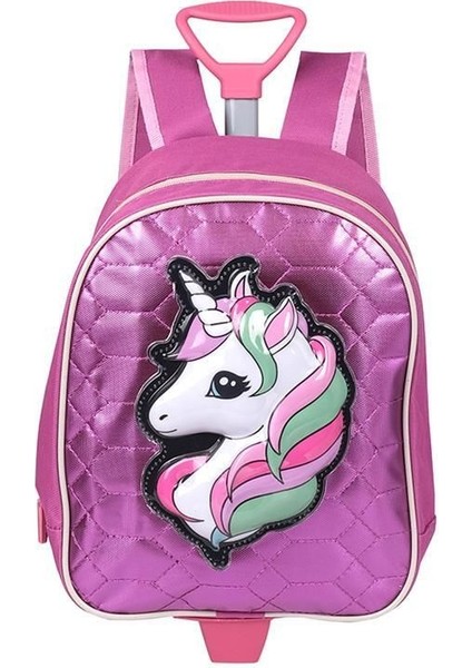 Unikorn Desen Pembe Tekerlekli Anaokulu Ve Kreş Sırt Çantası