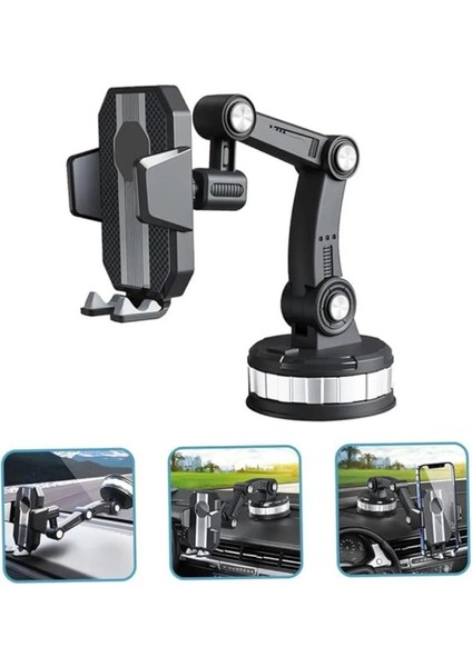 Ultra Güçlü Büyük Vantuzlu 360 Derece Dönebilen Yatay ve Dikey Kullanımlı Araç Içi Telefon Tutucu modelleri