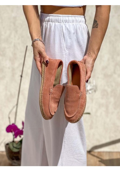Ruby Süet Deri Pudra Kadın Espadril