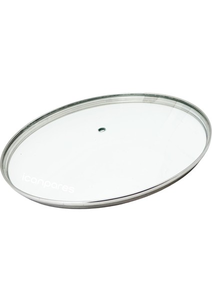 Tencere Sahan Tava Cam Kapağı Kapak 28 cm ve Gri Tutma Tepesi fırsatları