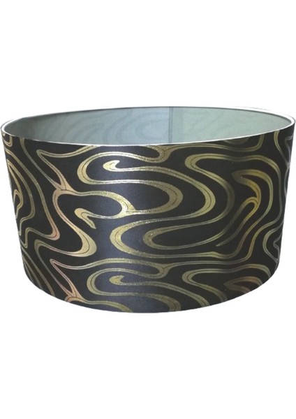 Siyah Gold Zebra Lambader Şapkası Lambader Başlığı 38 Çap