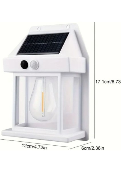 Ampül Moldel Solar Duvar Lambası Dış Cephe