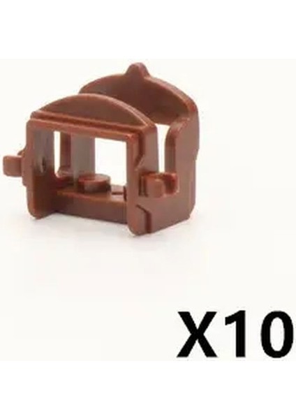 Askeri Savaş At Yapı Blokları Ortaçağ Şövalyeleri Figürler Süvari Mount Hayvan At Aksesuarları Saddles Halat Blokları Oyuncaklar C360 Renk: Brown-10 Pcs (Yurt Dışından)