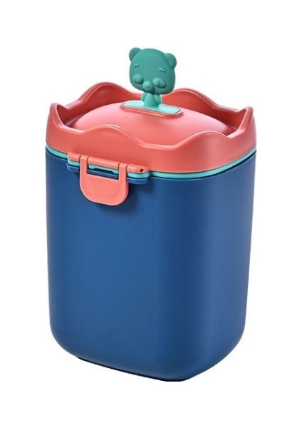 Bebek Süt Tozu Saklama Kutusu 230G/430G Kapasiteli Kaşıklı Formül Dispenseri-Mavi, L (Yurt Dışından)