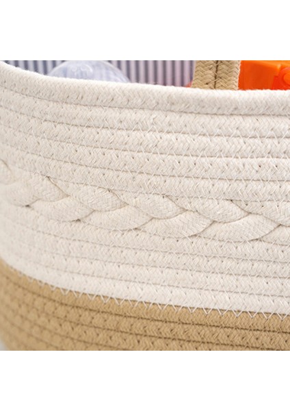 Bebek Bezi Caddy Organizatör Pamuk Halat Taşınabilir Kreş Depolama Sepeti, 38X25X17CM-KAHVERENGI (Yurt Dışından) indirimleri
