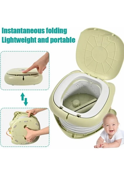 RJ101 Katlanabilir Abs + Pp Bebek Tuvalet Lazımlık Koltuğu, Bebek Seyahat Açık Kamp Için-Pembe (Yurt Dışından)