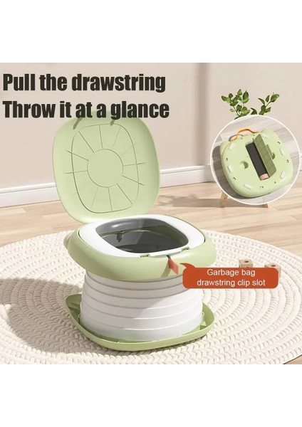 RJ101 Açık Hava Aktiviteleri Için Katlanabilir Abs+Pp+Pu Mat Bebek Tuvalet Seyahat Lazımlık Koltuğu-Yeşil (Yurt Dışından) fırsatları