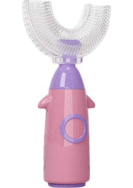 Çocuk Yumuşak Silikon Fırça Başlığı Çocuklar Için U Şekilli Manuel Diş Fırçası St (Bpa Içermez, Fda Sertifikalı Değil)-Pembe/s (Yurt Dışından)