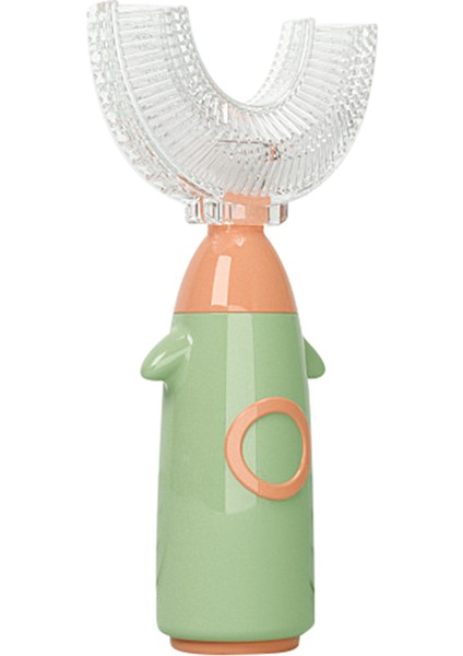 Çocuk Yumuşak Silikon Fırça Başlığı Çocuklar Için U Şekilli Manuel Diş Fırçası St (Bpa Içermez, Fda Sertifikalı Değil)-Yeşil/s (Yurt Dışından)