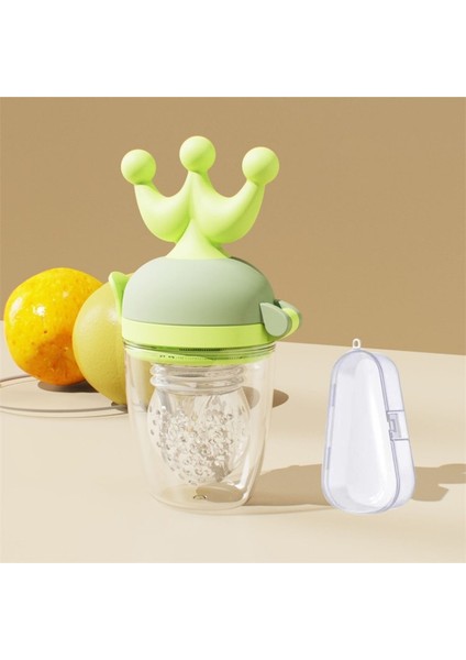 Silikon Bebek Emziği Bebek Meyve Besleyici Bebek Diş Çıkarma Oyuncak Diş Kaşıyıcı (Bpa Içermez, Fda Sertifikası Yok)-Yeşil/l (Yurt Dışından)