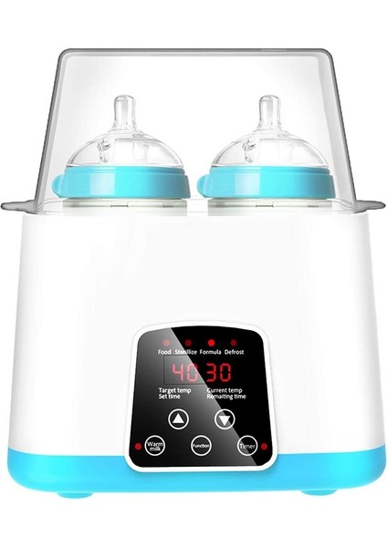 Biberon Isıtıcı 4'ü 1 Arada Çok Fonksiyonlu Süt Isıtıcı Buhar Sterilizatörü-Mavi/ab Fişi (Yurt Dışından)