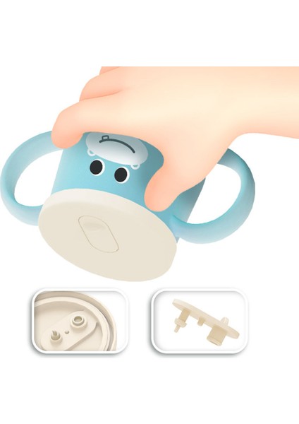 Ölçekli Tasarım Paslanmaz Çelik Bebek Kupası Sıcaklığa Duyarlı Kapaklı ve Pipetli Çocuk Süt Kupası (Bpa Içermez, Fda Sertifikalı Değil)-Yeşil (Yurt Dışından) modelleri