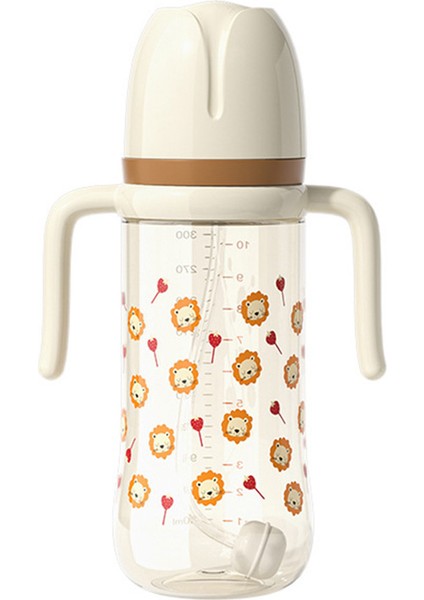 300ML Biberon Sıcaklık Kontrol Ölçeği Bebek Besleme Silikon Emzik Şişesi St (Bpa Içermez, Fda Sertifikası Yok)-Kahve (Yurt Dışından)