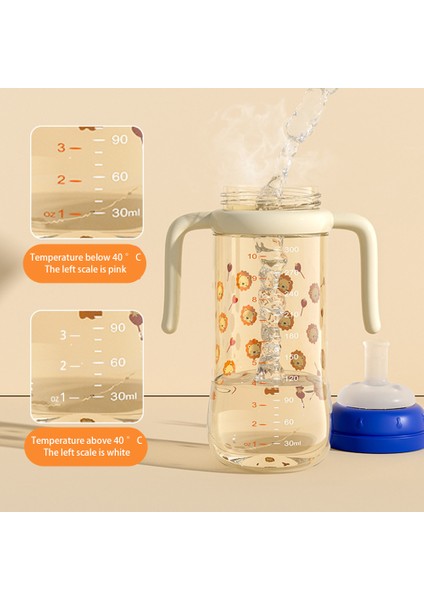 300ML Biberon Sıcaklık Kontrol Ölçeği Bebek Besleme Silikon Emzik Şişesi St (Bpa Içermez, Fda Sertifikası Yok)-Kahve (Yurt Dışından) modelleri